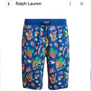 Polo Ralph Lauren Men's Blue tropical vacation Polo Bear sleep short Size L NWT